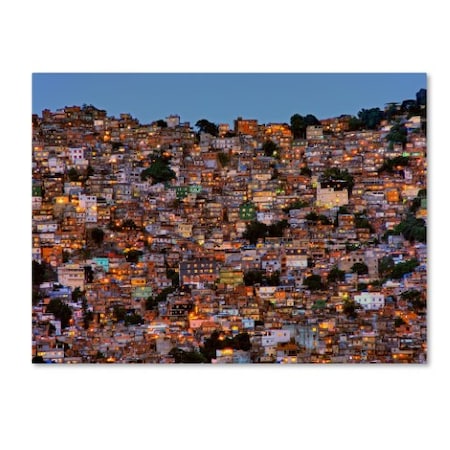 Adelino Alves 'Nightfall In The Favela Da Rocinha' Canvas Art,24x32